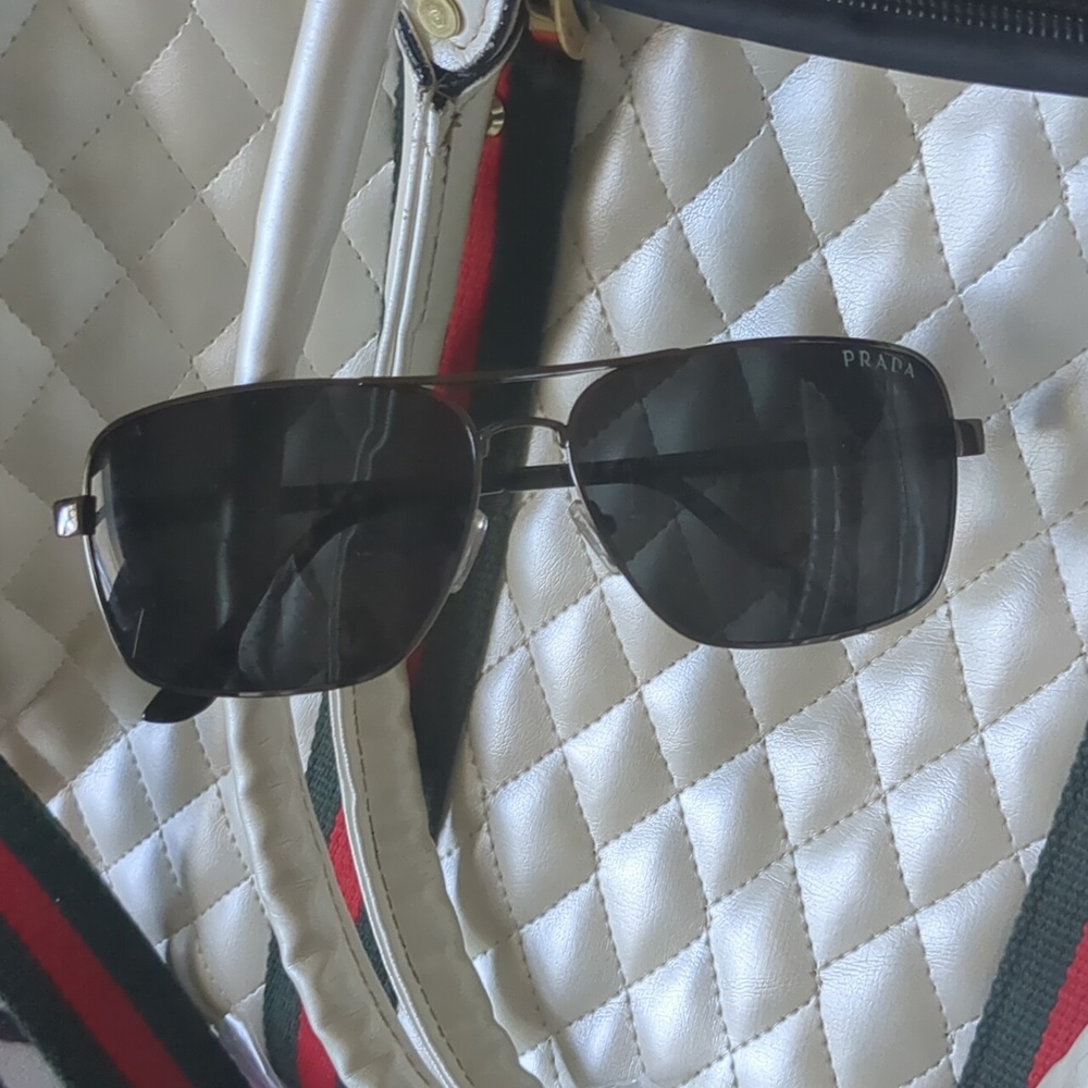 Prada Dark Gray Aviator Sunglasses, New, No Box - Picture 8 of 8